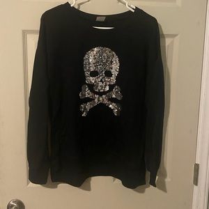 Skull Sequin Sweater